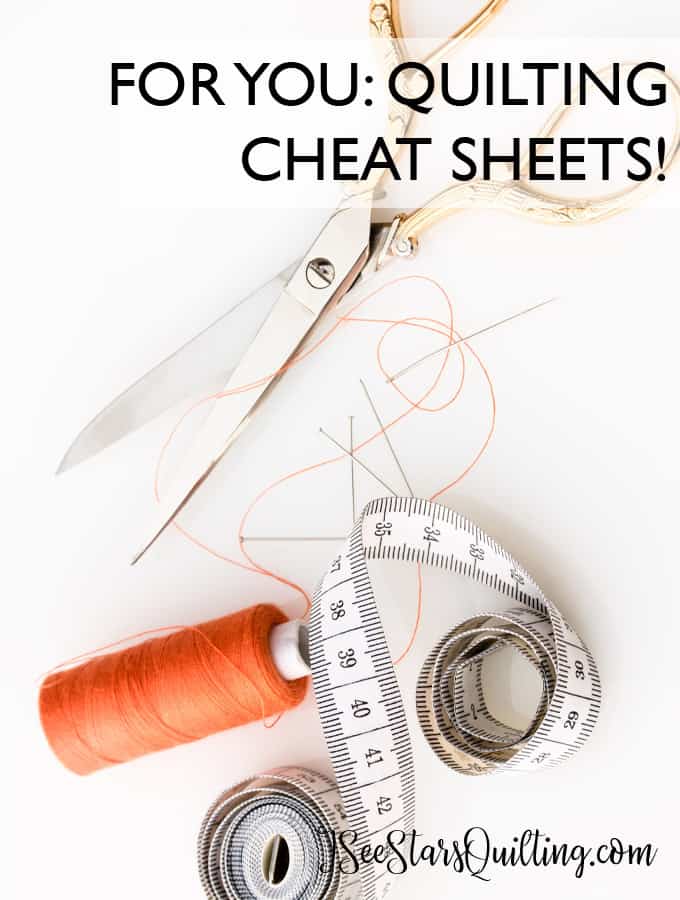 These helpful Cheat Sheet Charts will be your secret weapon in the sewing room! - And they're so cute too!
