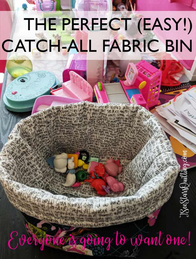 This cute fabric bin can be made in an hour and can be used all over the house! No extreme sewing skills required... its so easy!