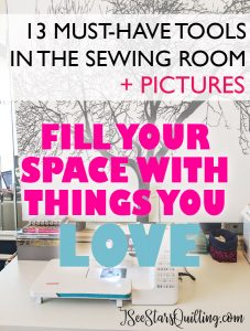 Overwhelmed with the sheer amount of accessories you can have in the sewing room? - Read this list for the top 13 Must-Haves in the sewing room!