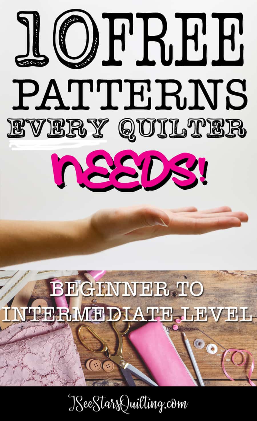These are the 10 FREE patterns that every quilter needs to have in their arsenal of patterns for when you just want a great pattern that isn't going to make you think really long and hard before quilting. I can't wait to sew each and every one of them!