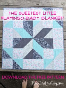 This sweet baby quilt pattern is a FREE download that I designed to be easy fro all levels of quilting! Just look at this sweet flamingo print! Its adorable! Did I mention the FREE pattern? ;) Check it out, download it and save it for later!