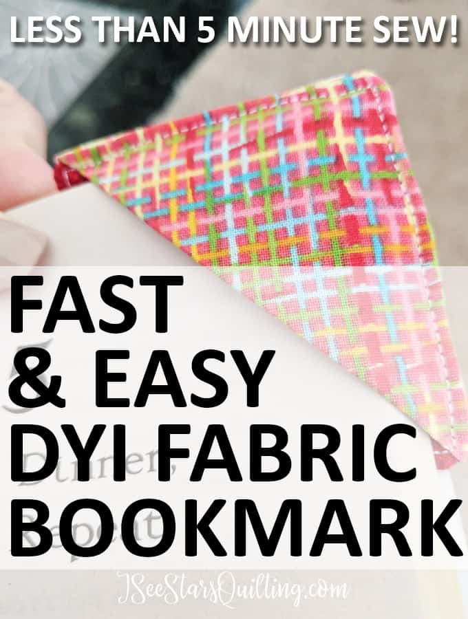 Quick and Easy Fabric Bookmarks with scraps of fabric