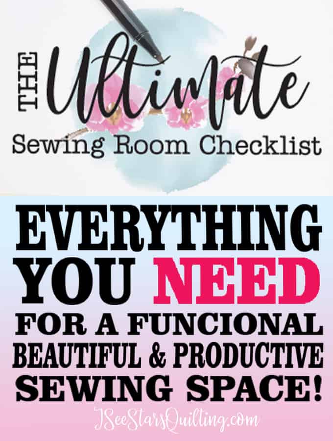 Here are tips to creating The Ultimate Sewing space (no matter what size!) PLUS a Free download checklist so you have everything you need!