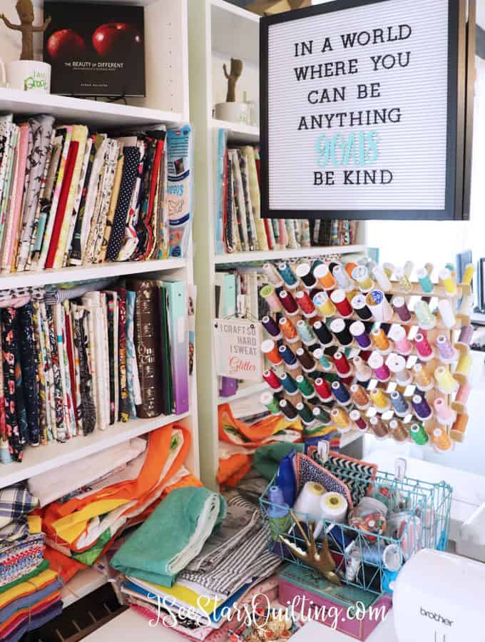 Creativity is best in a room filled with the things that bring you joy! I'm going to give you a tour of my sewing room today and share all my organization tips along the way!