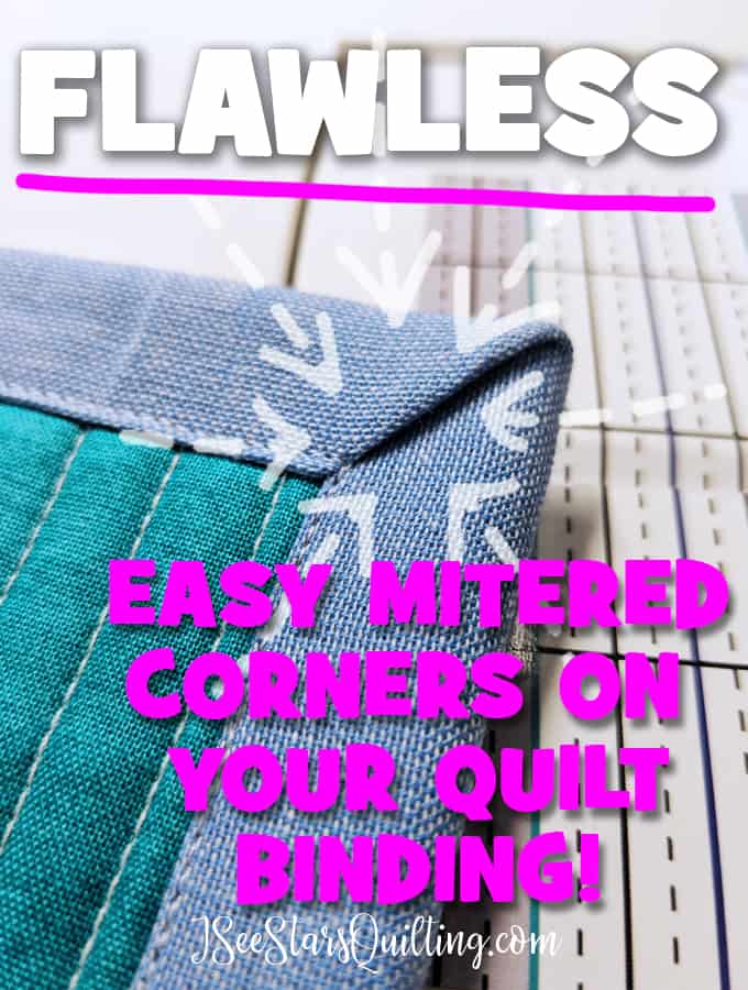A step by step tutorial with a video and photos to show you how to create a mitered corner in your quilt binding! Don't get frustrated, I can show you how.