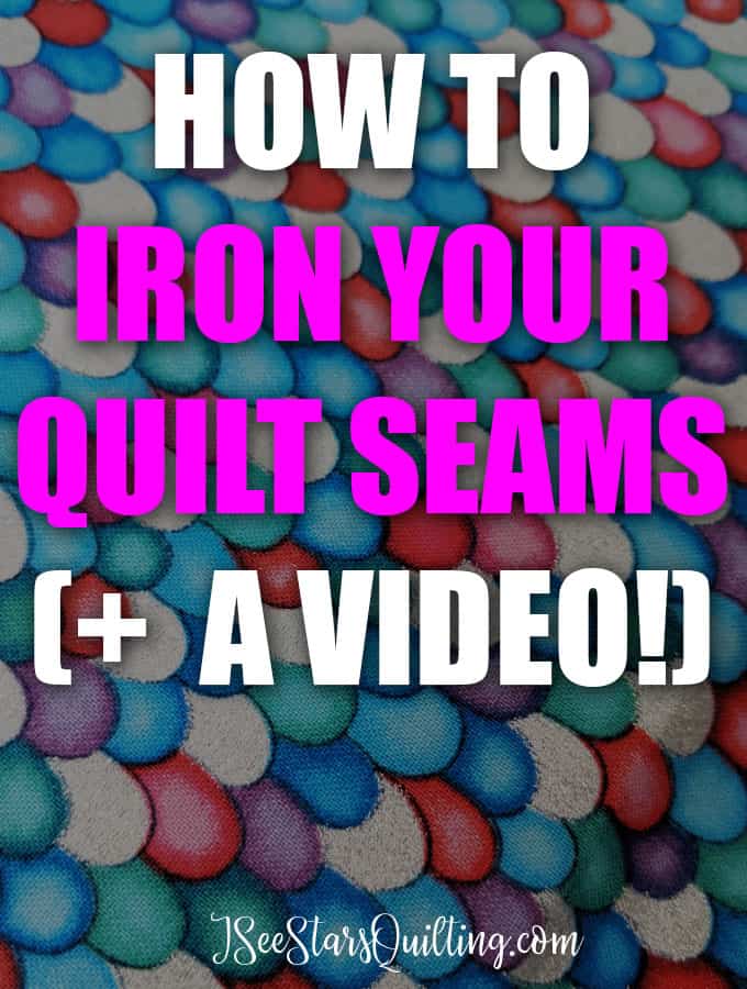 Do you HAVE to iron your quilt seams? How should you do it? I answer these questions and more + PLUS I have a tutorial video to show you how I iron! Don't miss this :)