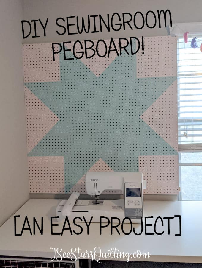 This DIY Pegboard Tutorial has step by step instructions and tips to make your own pegboard for your sewing and crafting tools! This is a super easy project! Anyone can make one!