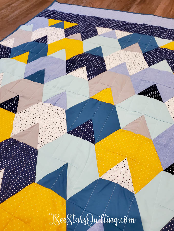 Hexagon baby quilt