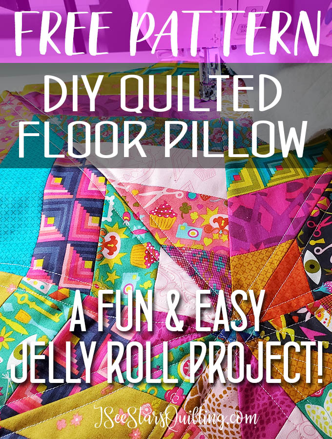 FREE PATTERN! DIY Quilted Floor Pillow