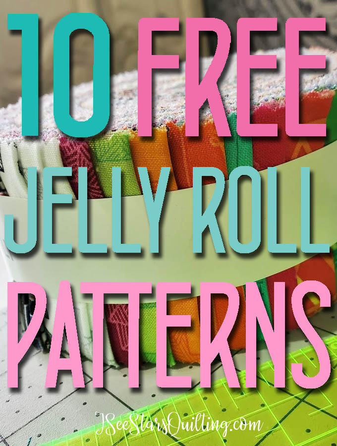 I am sharing 10 free Jelly Roll Patterns with you today that are my favorites from around the internet. Beautiful patterns that aren't complicated!