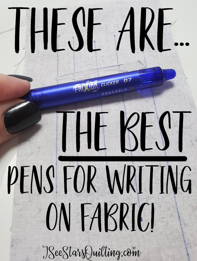 Fabric Marking PENS & PENCILS - Which are BEST? 