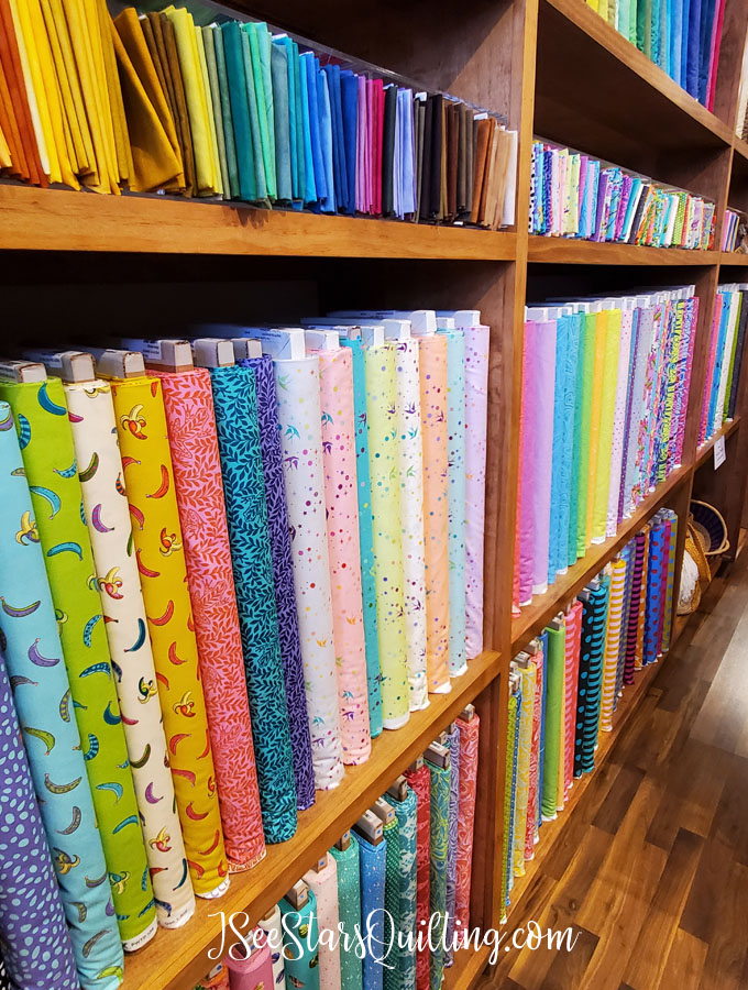 On a quick mini get-away, I made it a point to drop into some local quilt shops and do a little fabric shopping! I wanted to share some of my finds with you