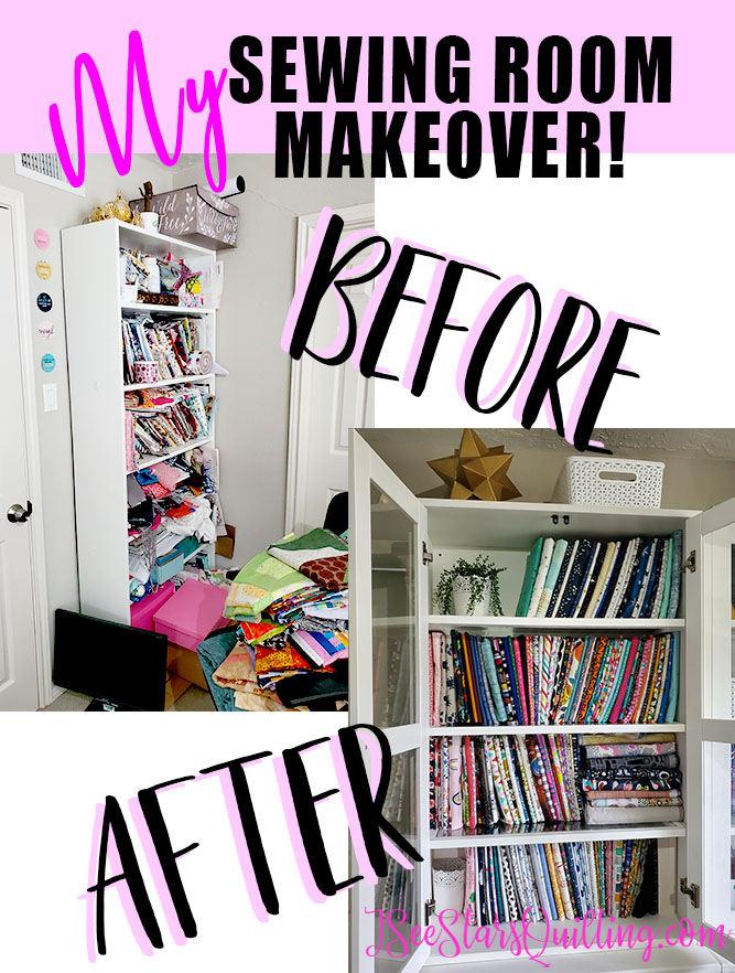 Sewing Room Organization Tips - No Cost Before & After Makeover